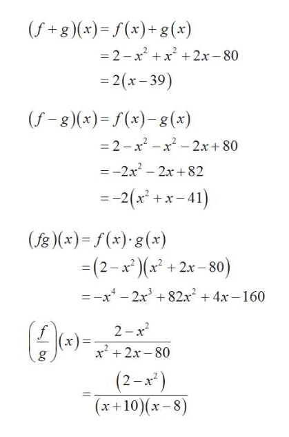 Answered For The Functions F X 2 X2 And G X X2 Bartleby