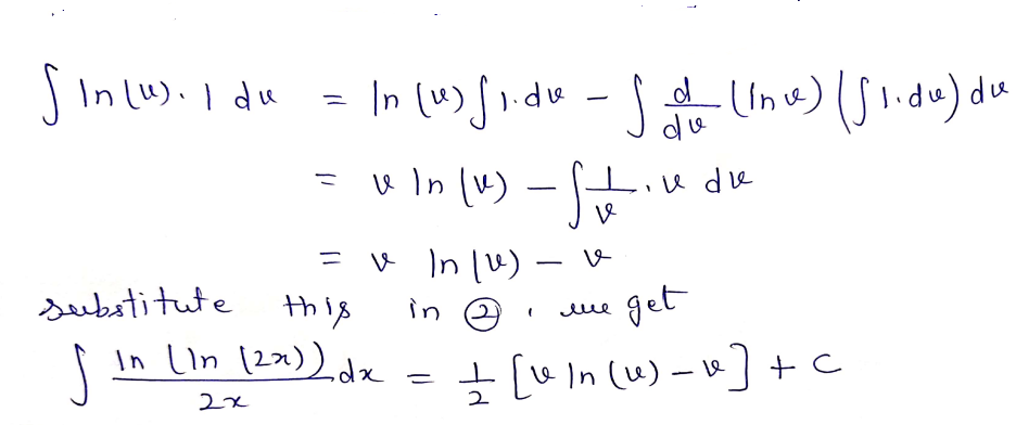 Answered Antiderivative Of Lnln2xdx2x Bartleby 0519