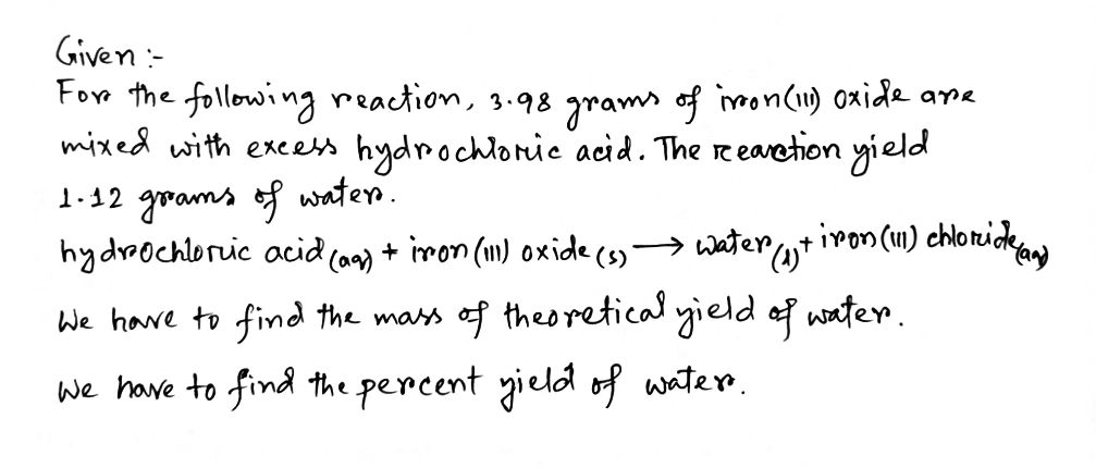 Chemistry homework question answer, step 1, image 1