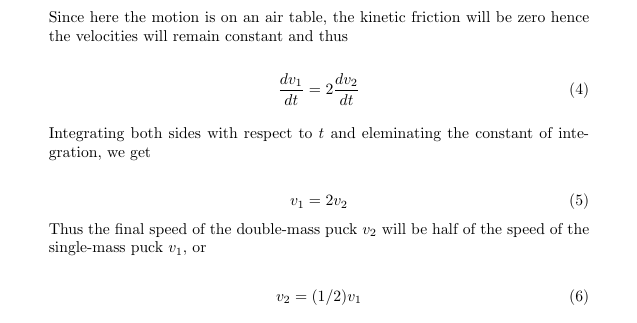 Answered: When two identical air pucks with… | bartleby