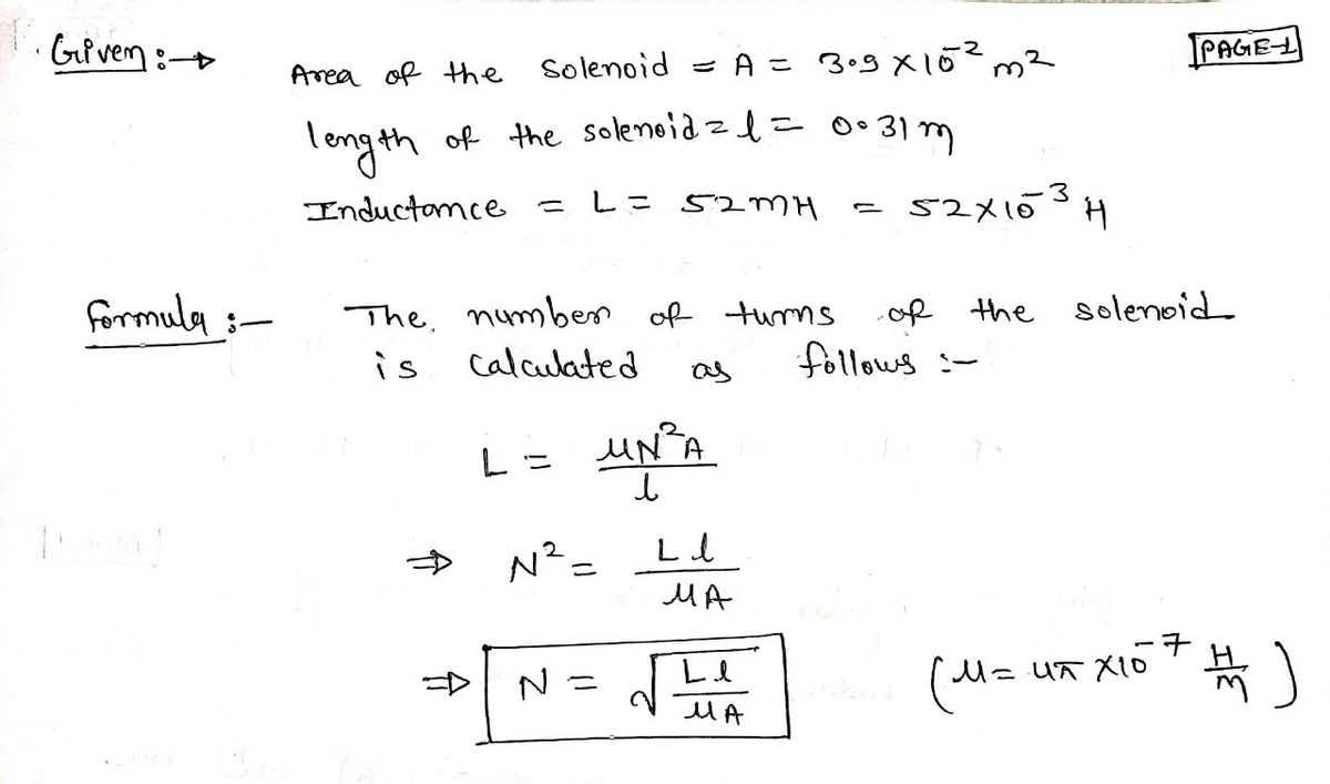 Physics homework question answer, step 1, image 1