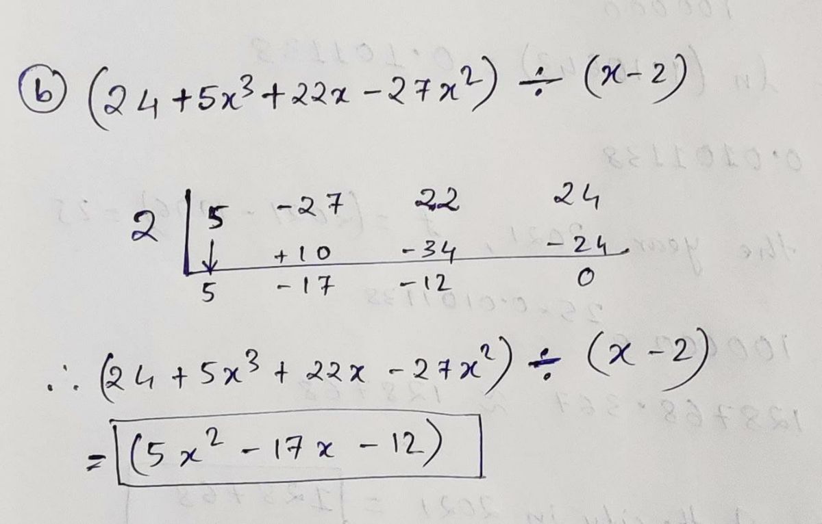 Answered: 10. Use Synthetic Division To Divide.… | Bartleby