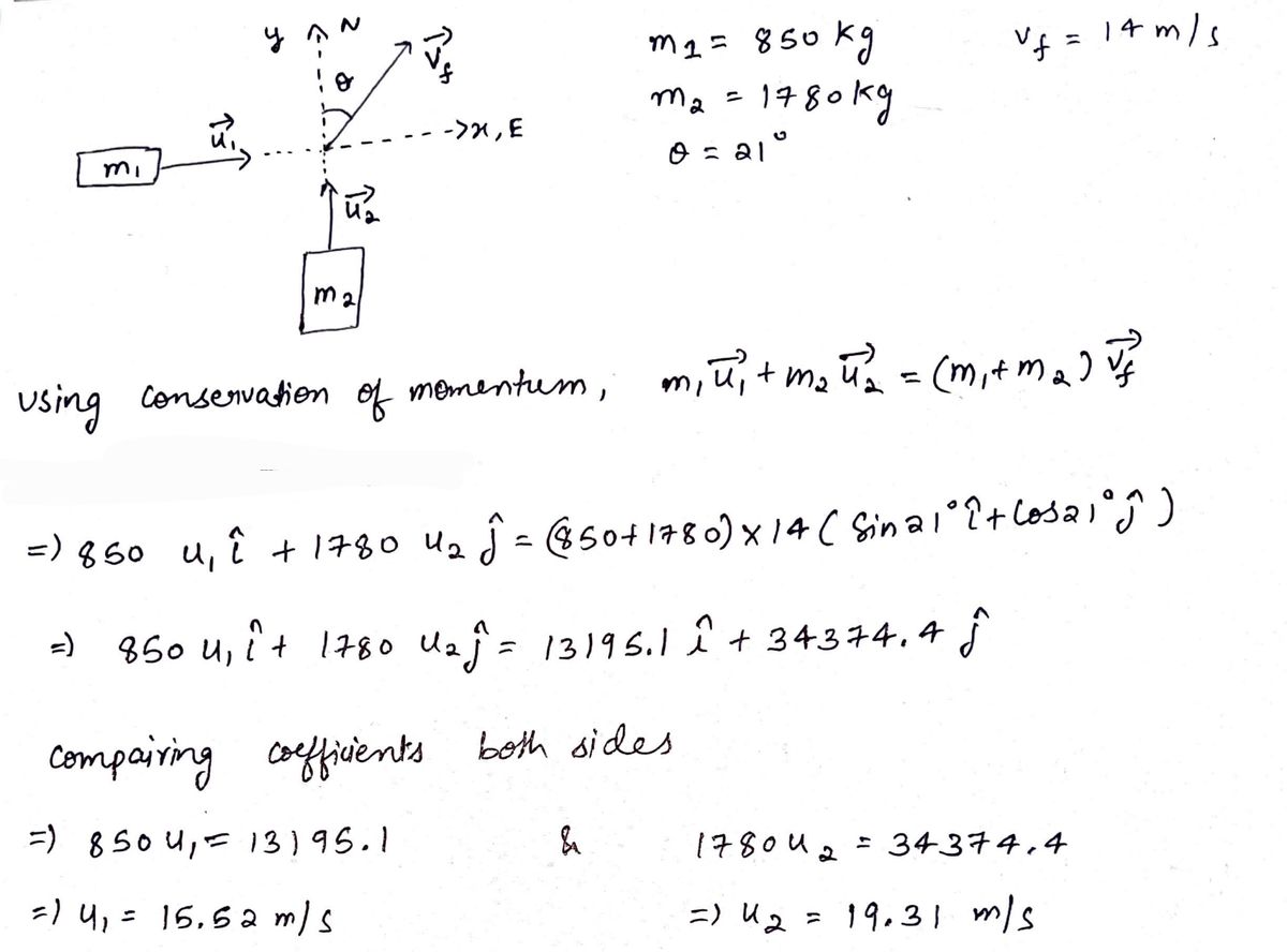 Physics homework question answer, step 1, image 1