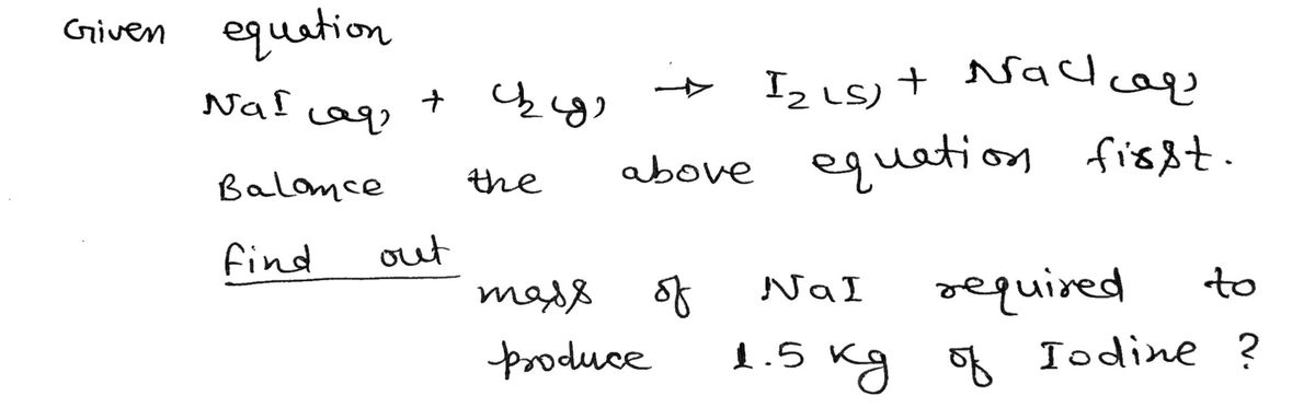 Chemistry homework question answer, step 1, image 1