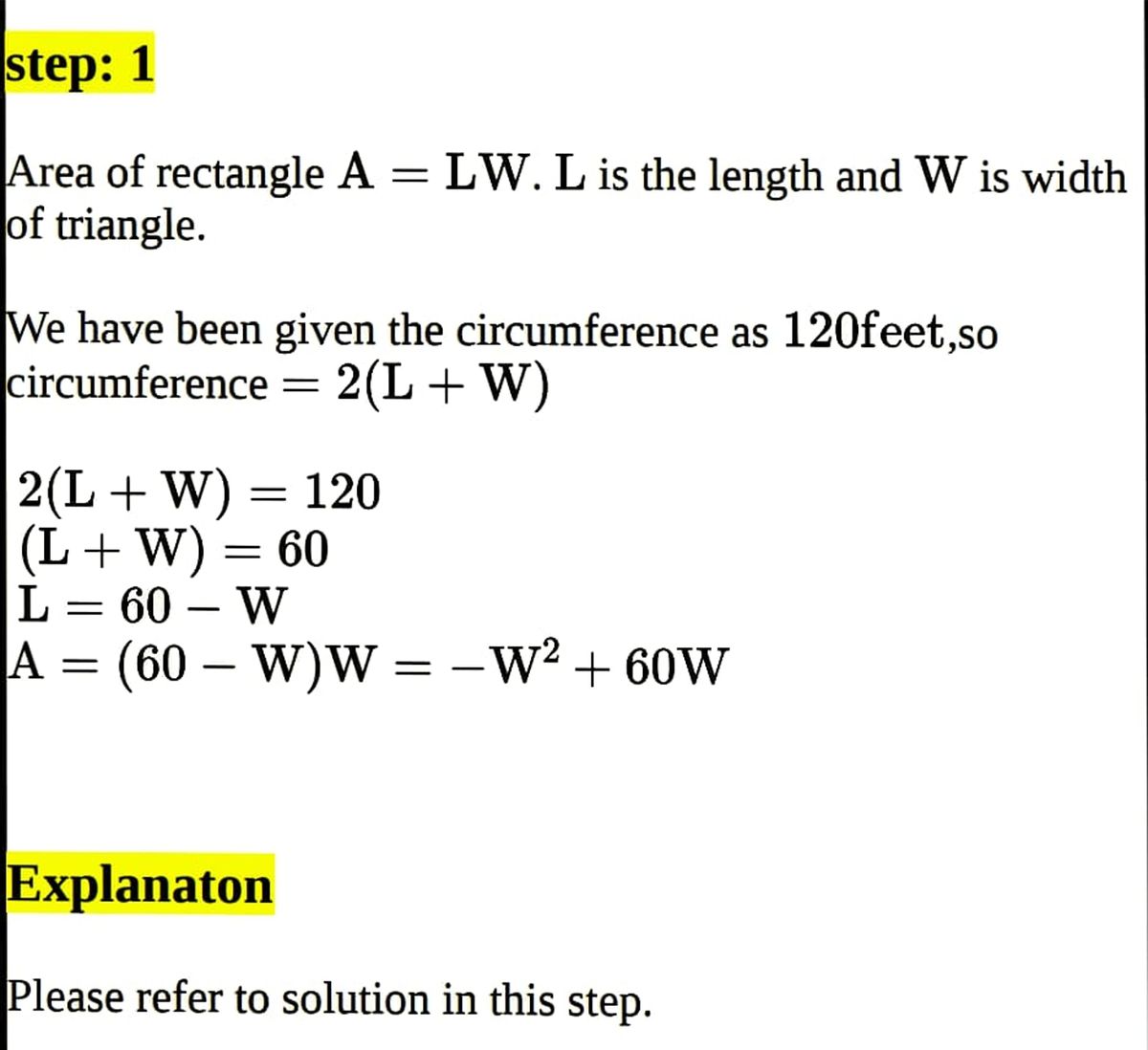 Algebra homework question answer, step 1, image 1