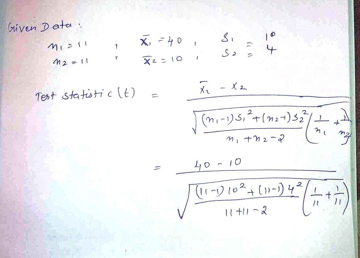 Statistics homework question answer, step 1, image 1