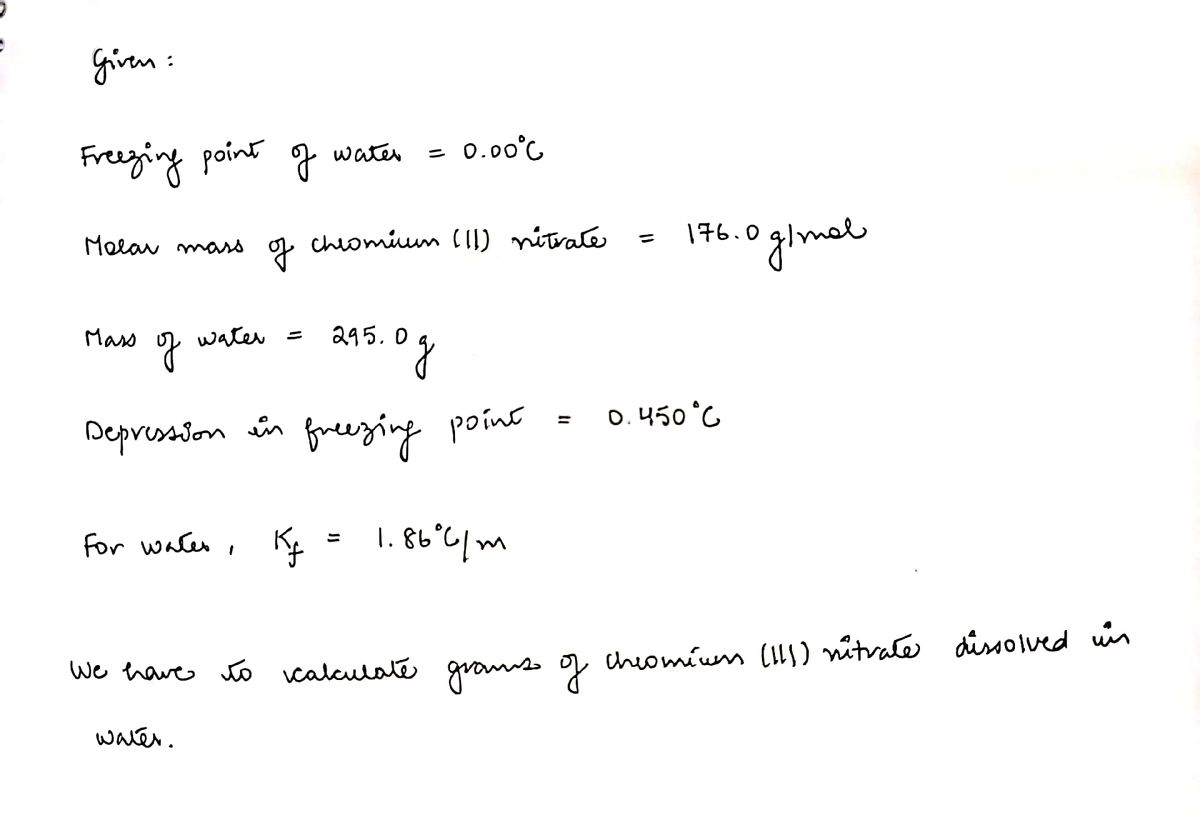 Chemistry homework question answer, step 1, image 1