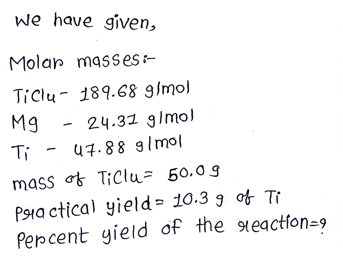 Chemistry homework question answer, step 1, image 1