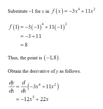 Answered: f(x)=-3x^4+11x^2 What is the equation… | bartleby