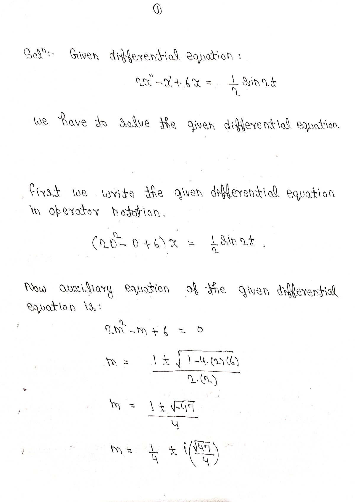 Advanced Math homework question answer, step 1, image 1