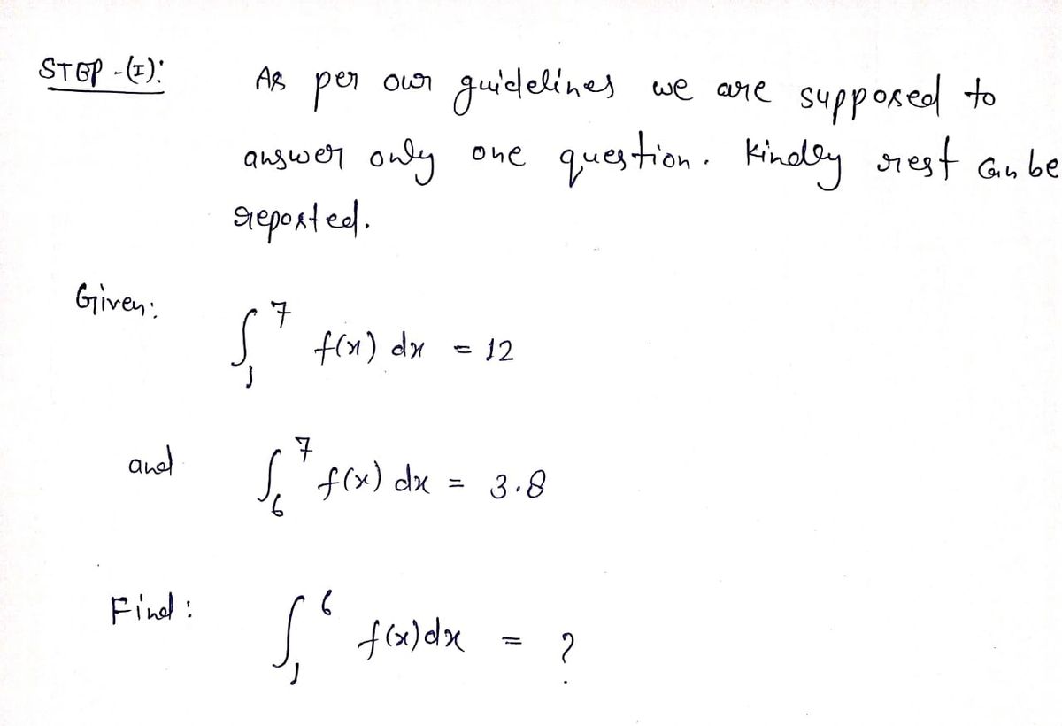 Calculus homework question answer, step 1, image 1