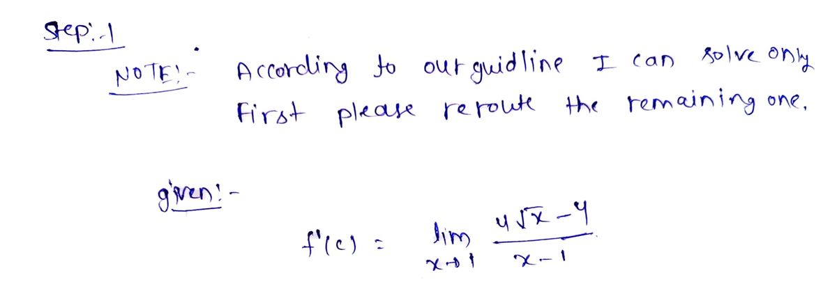 Calculus homework question answer, step 1, image 1