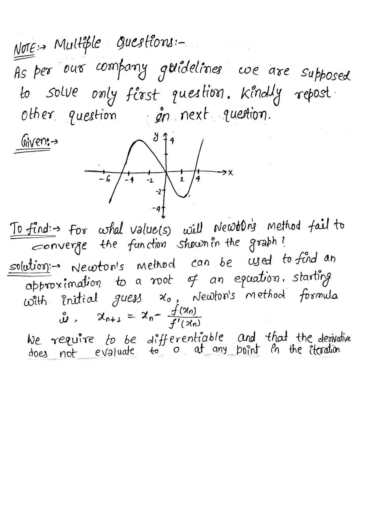 Calculus homework question answer, step 1, image 1