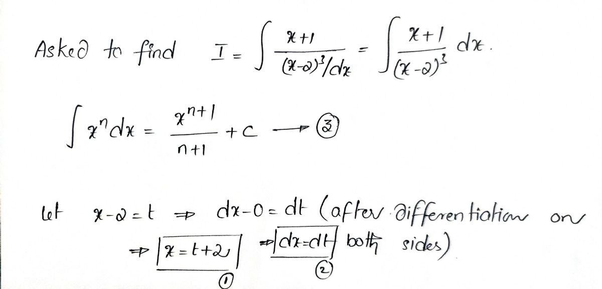 Answered: Find the integral ∫ x+1 / (x−2)3 / dx. | bartleby