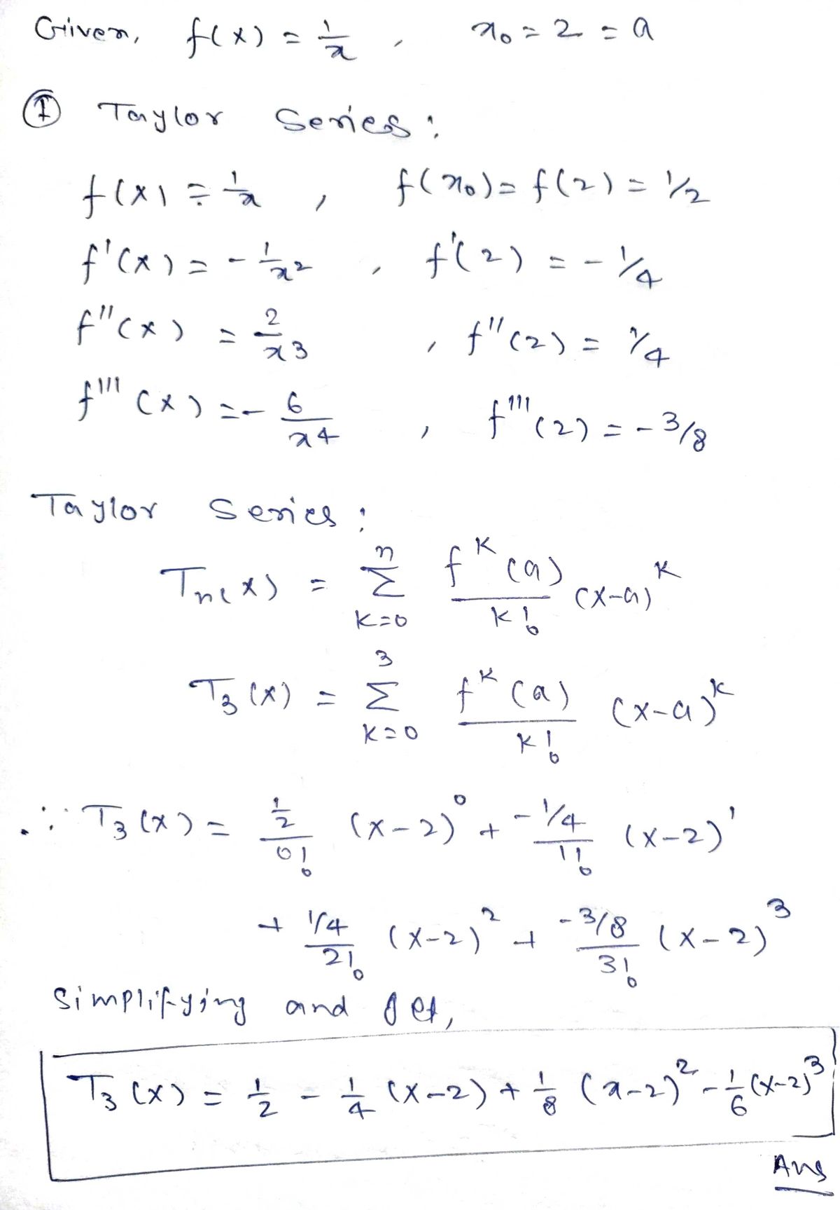 Advanced Math homework question answer, step 1, image 1