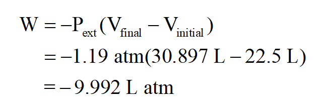 Answered: How Much Work In L*atm Is Done By 1.44… 