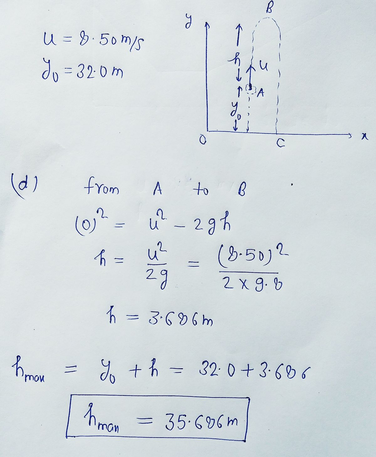 Physics homework question answer, step 1, image 1