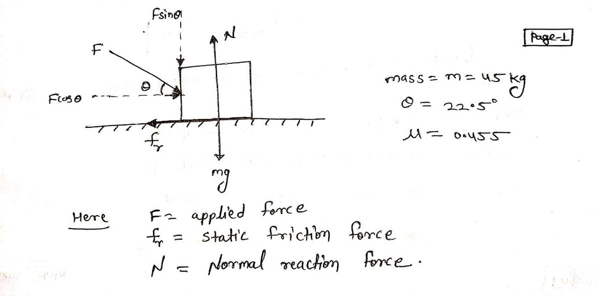 Physics homework question answer, step 1, image 1