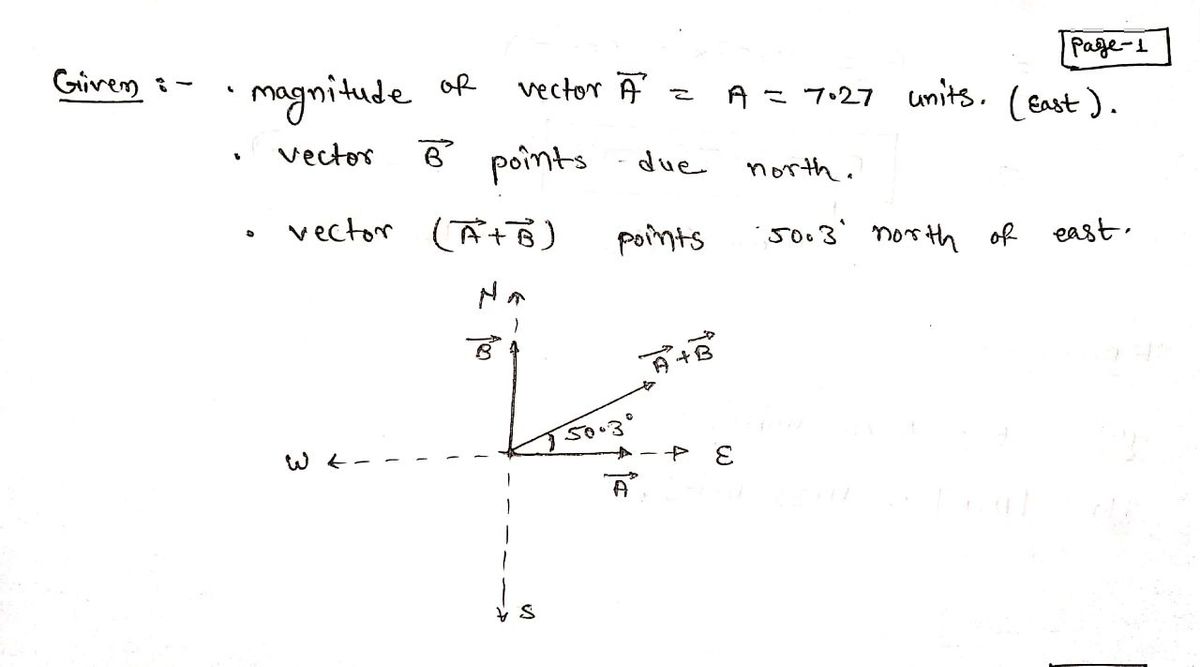 Physics homework question answer, step 1, image 1