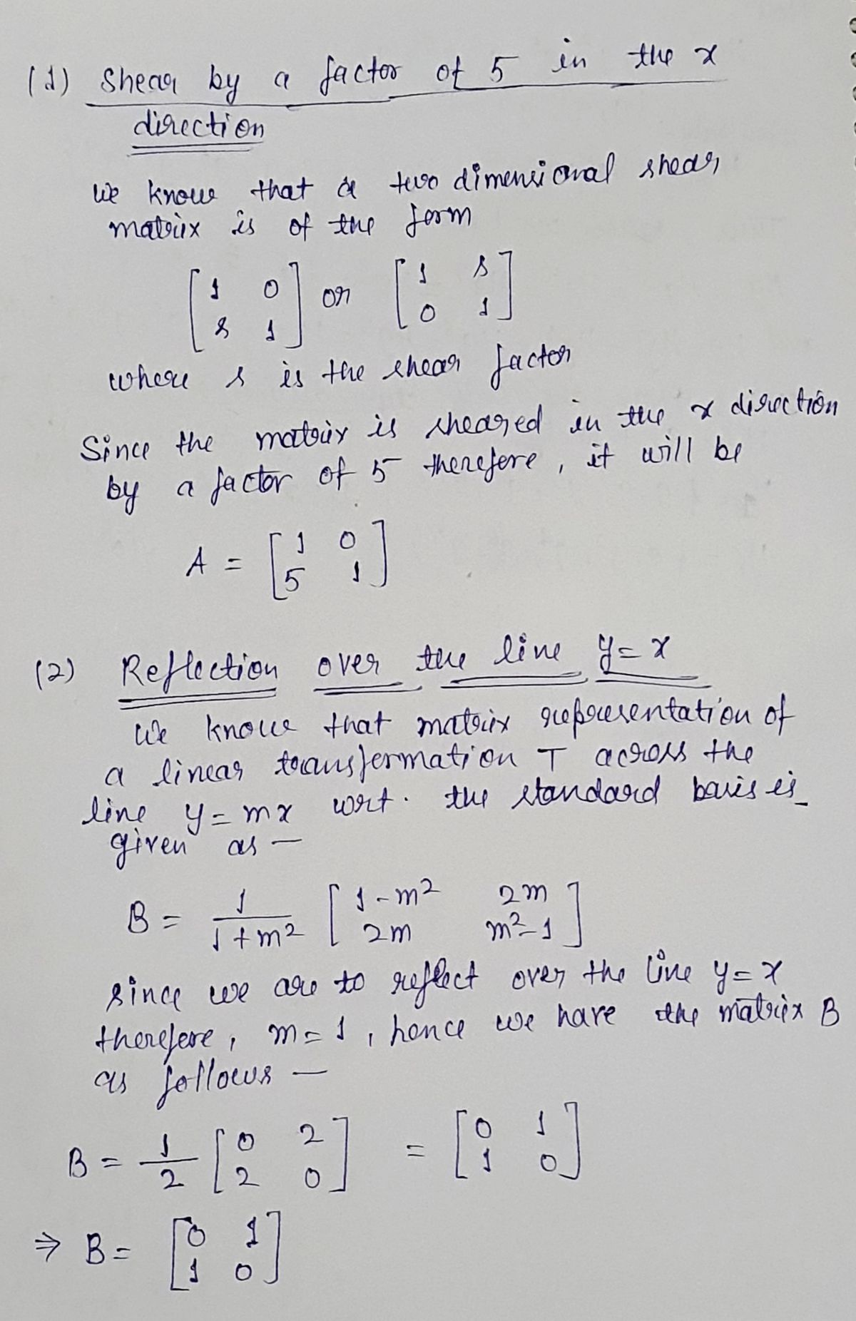 Answered Find A Single Matrix For The Bartleby