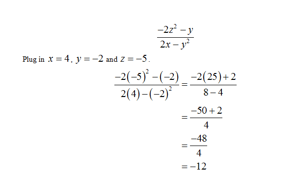 Answered 2z2 Y 2x Y2 If X 4 Y 2 And Z 5 Bartleby