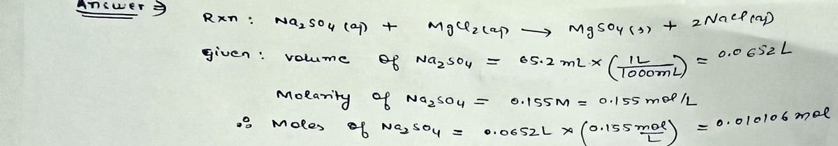 Chemistry homework question answer, step 1, image 1