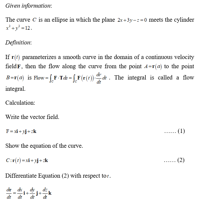 Answered Let C Be The Ellipse In Which The Plane Bartleby