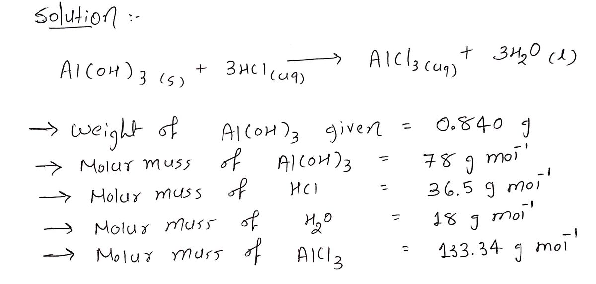 Chemistry homework question answer, step 1, image 1