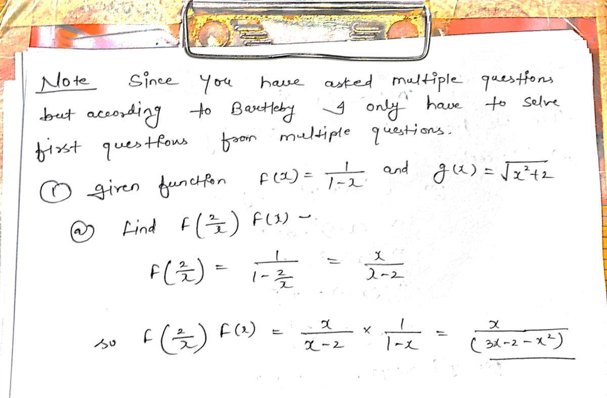 Calculus homework question answer, step 1, image 1