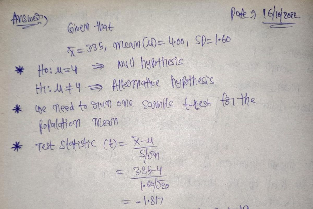 Statistics homework question answer, step 1, image 1