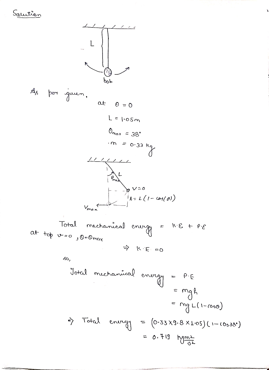 Physics homework question answer, step 1, image 1