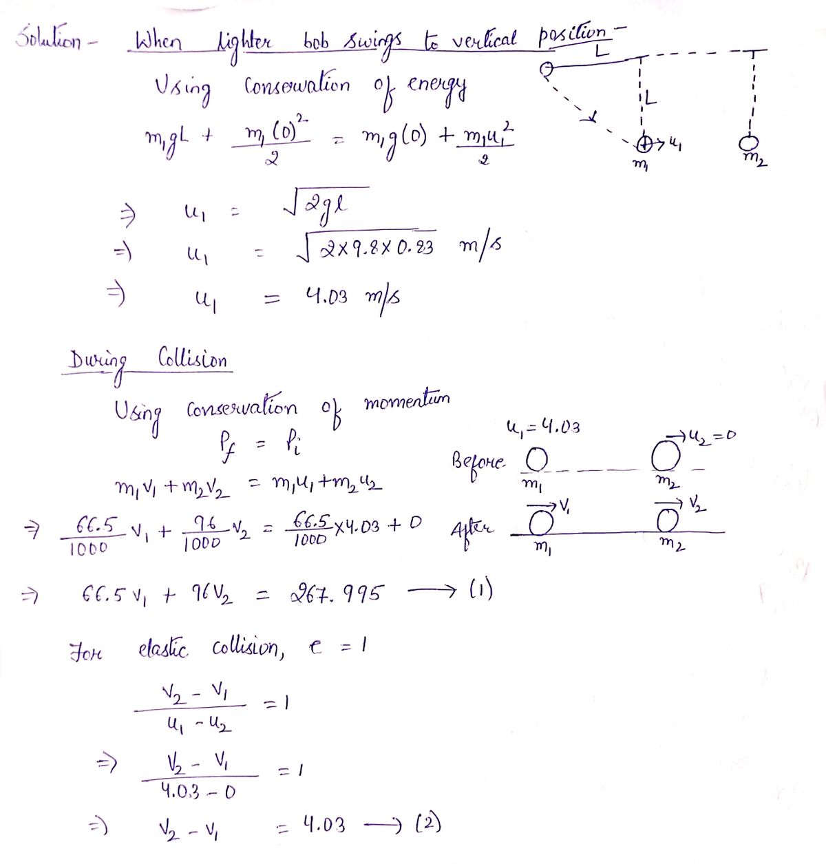 Physics homework question answer, step 1, image 1