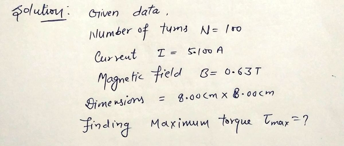 Physics homework question answer, step 1, image 1