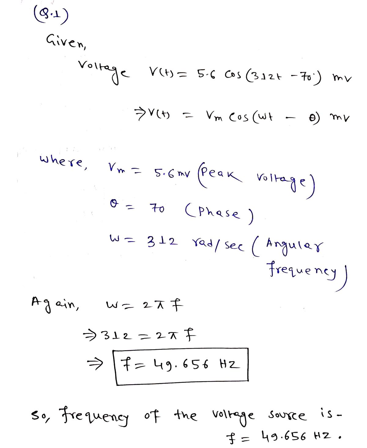 Electrical Engineering homework question answer, step 1, image 1