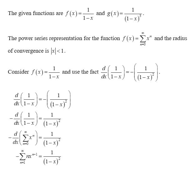Answered: Find the power series representation… | bartleby
