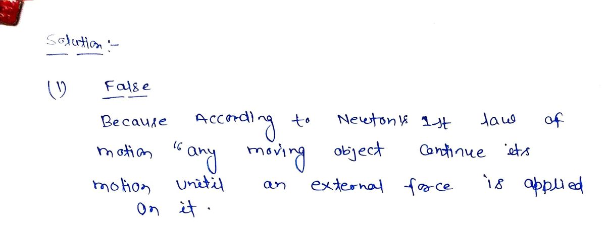 Physics homework question answer, step 1, image 1