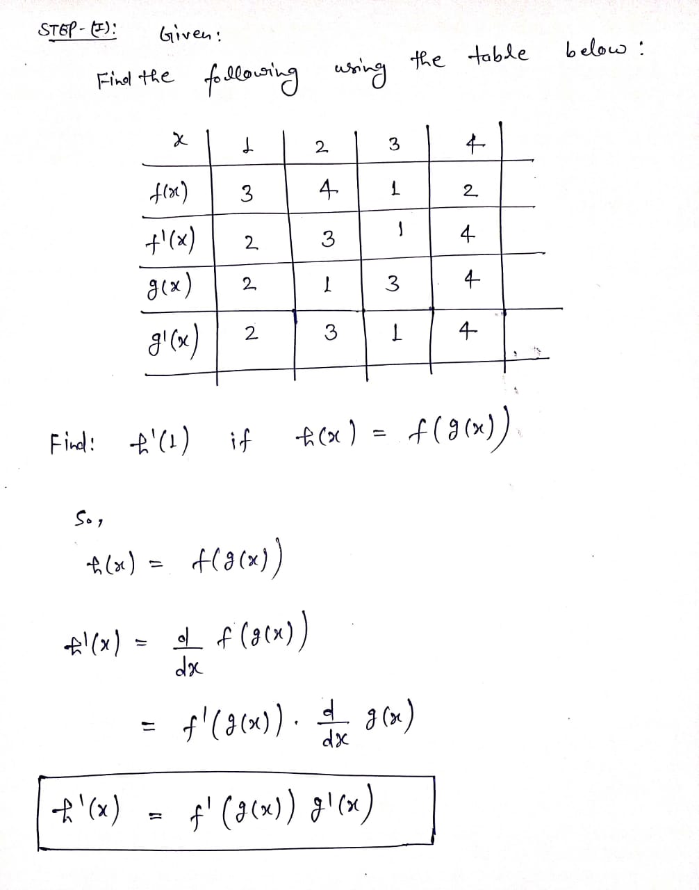 Calculus homework question answer, step 1, image 1