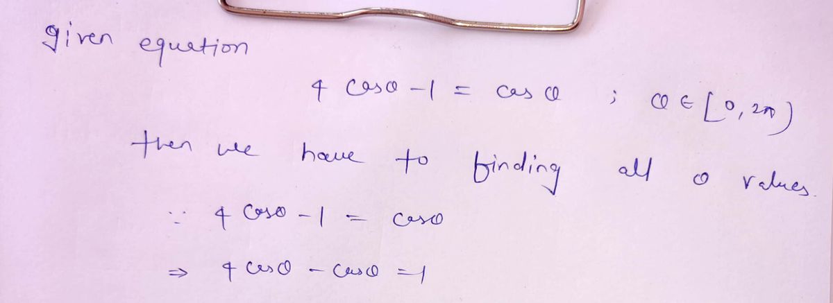 Trigonometry homework question answer, step 1, image 1