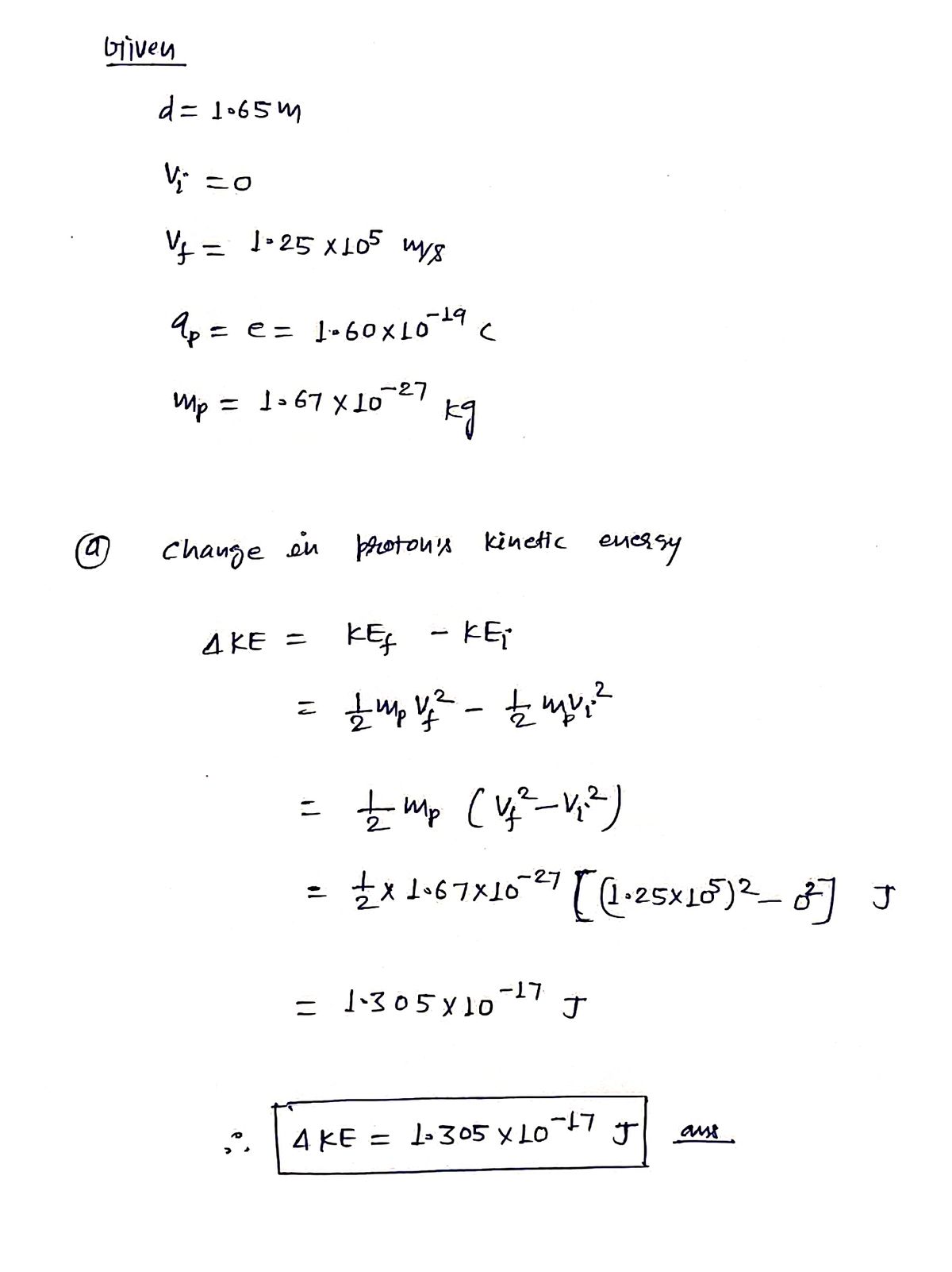 Physics homework question answer, step 1, image 1