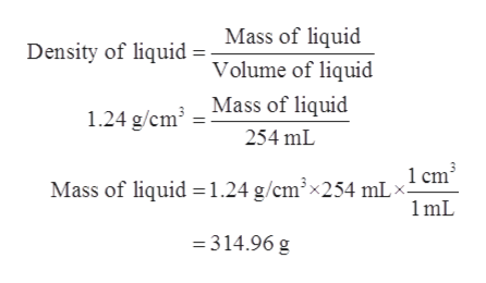 Answered A Liquid In The Lab Has A Density Of Bartleby