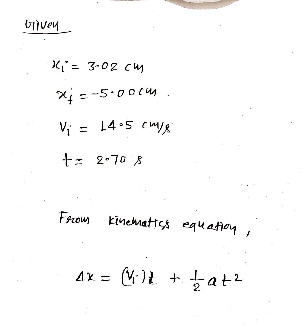 Physics homework question answer, step 1, image 1