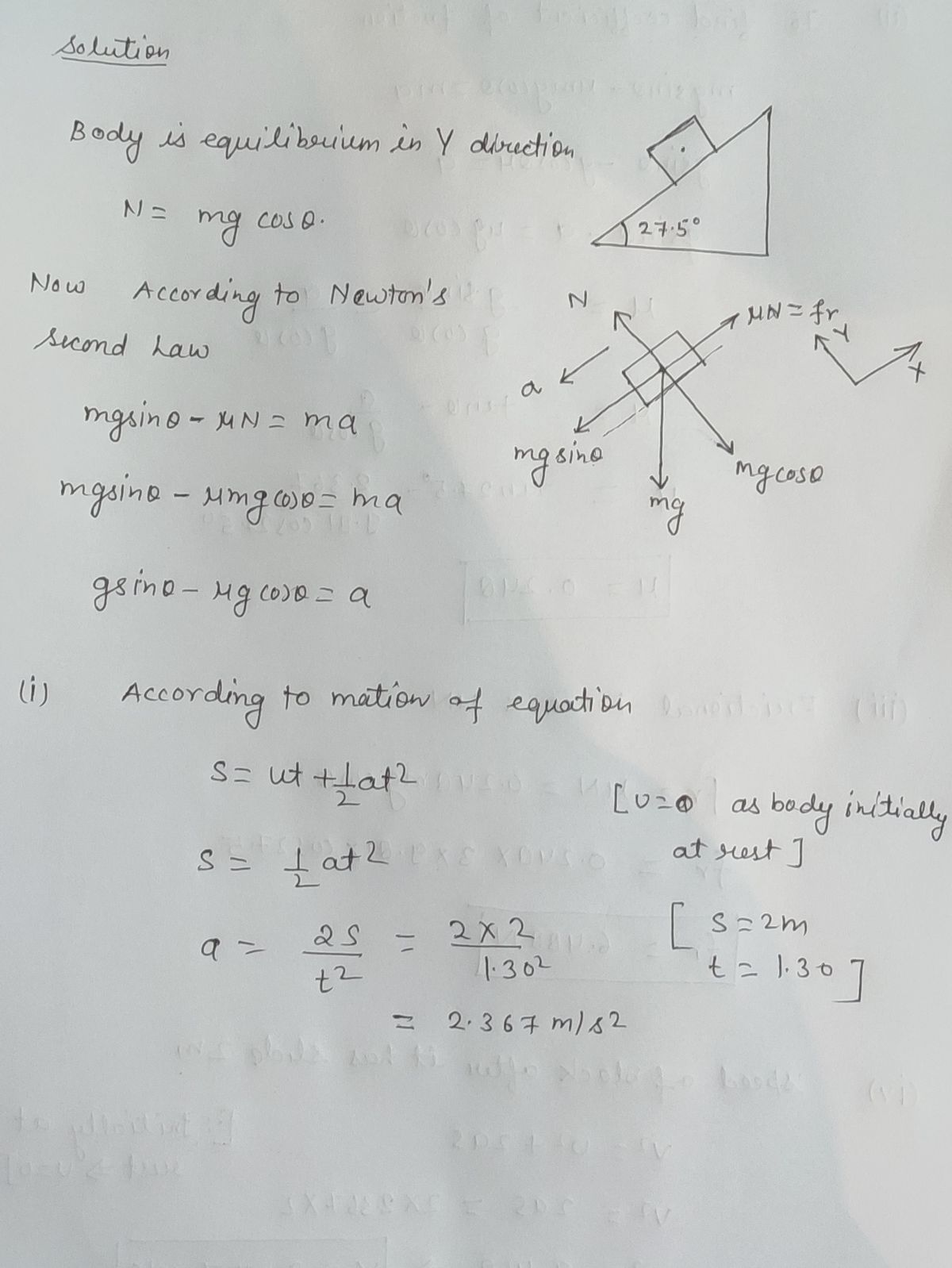 Physics homework question answer, step 1, image 1