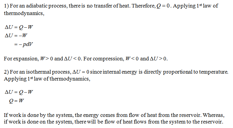 Answered: Apply The First Law Of Thermodynamics… | Bartleby