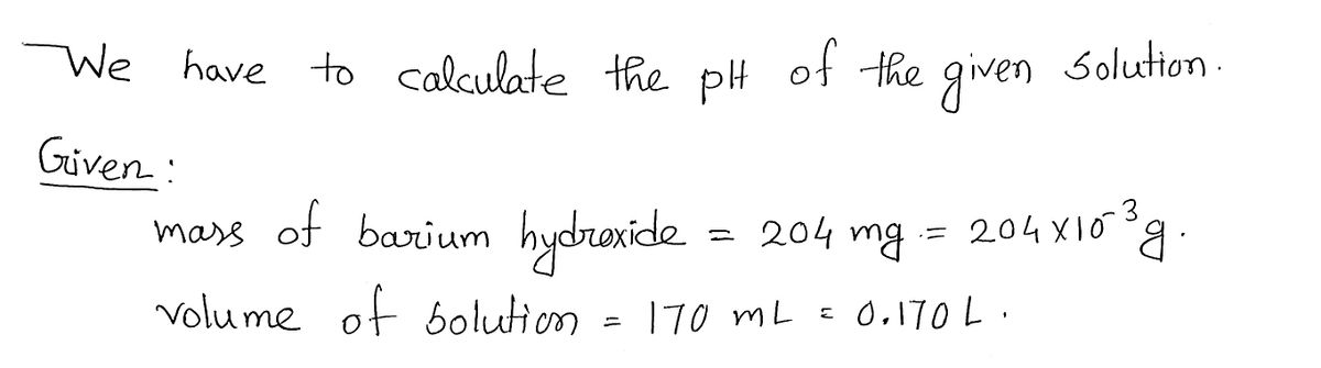 Chemistry homework question answer, step 1, image 1