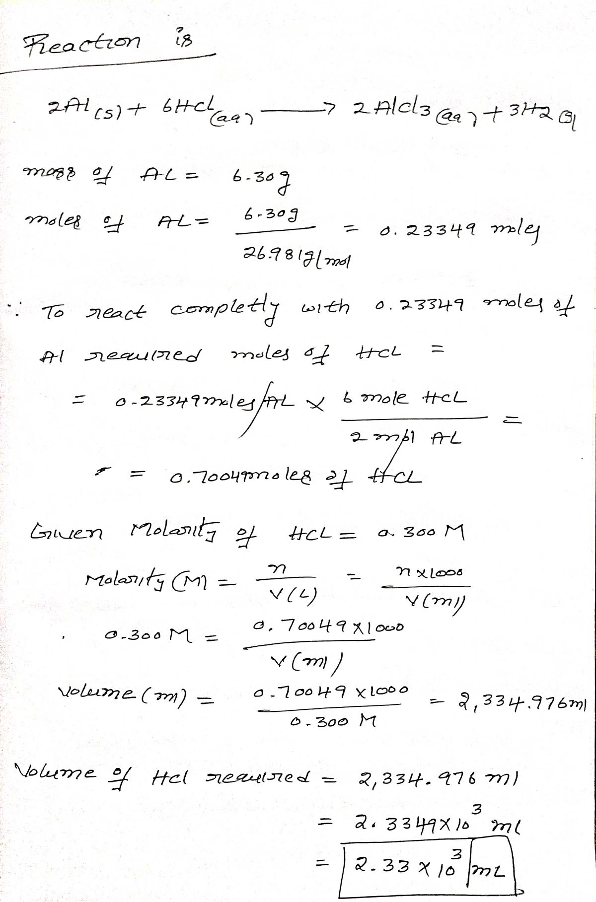 Chemistry homework question answer, step 1, image 1