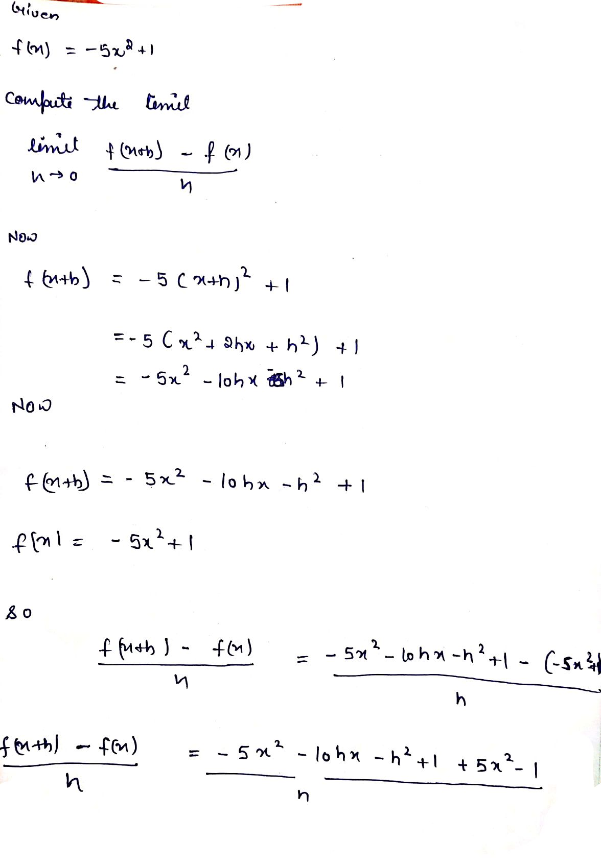 Calculus homework question answer, step 1, image 1