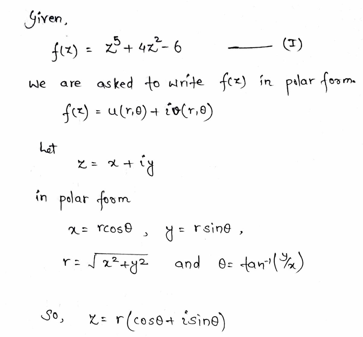 Advanced Math homework question answer, step 1, image 1