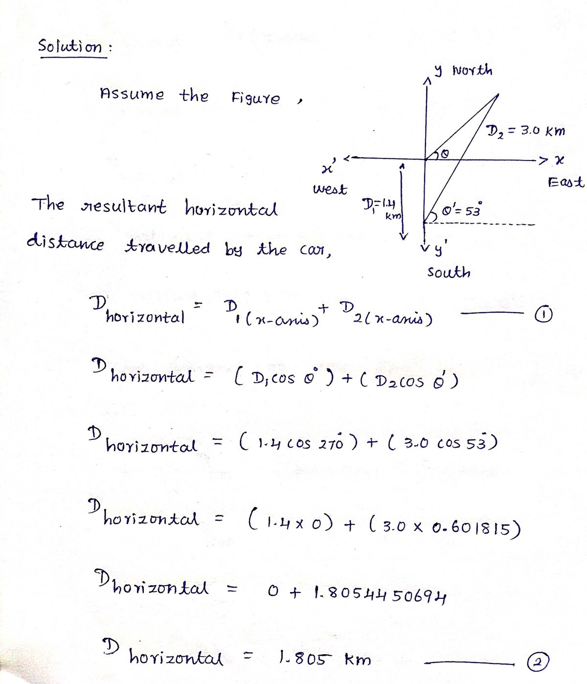 Physics homework question answer, step 1, image 1