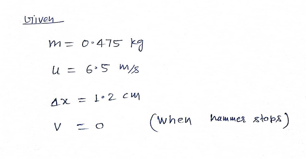 Physics homework question answer, step 1, image 1