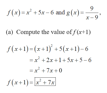 Answered: 9 Given f(x) x2 5x - 6 and g(x) find:… | bartleby